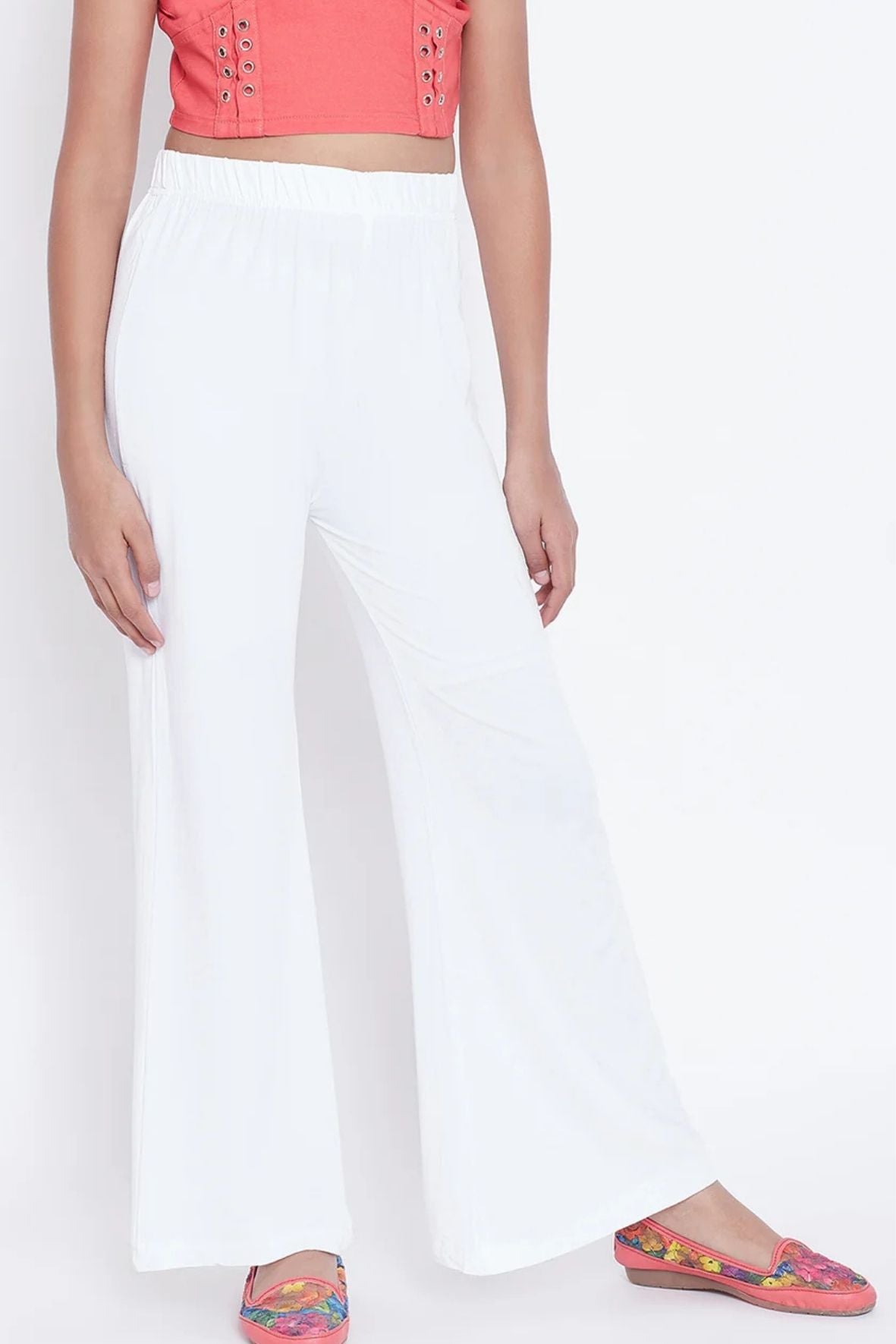 Pure White Viscose Palazzo