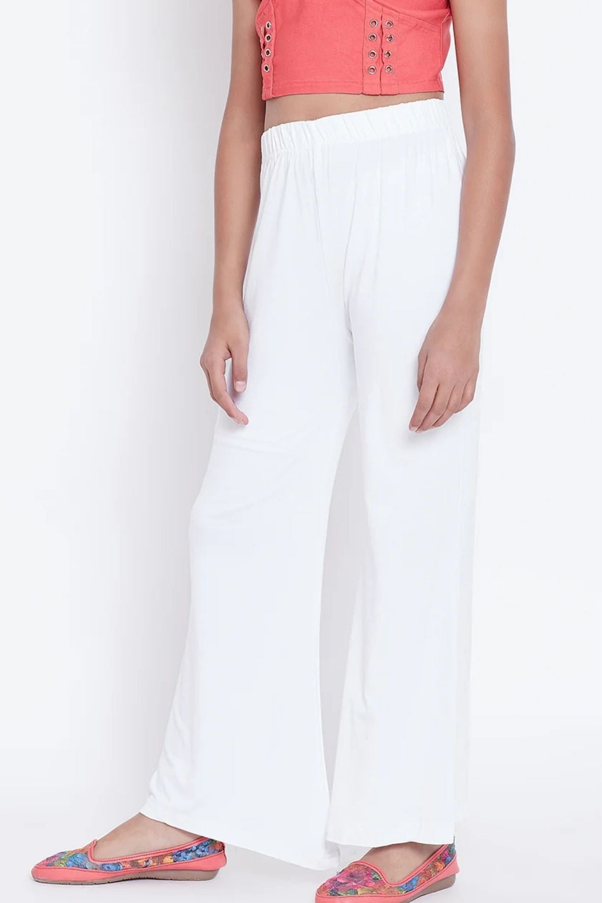 Pure White Viscose Palazzo