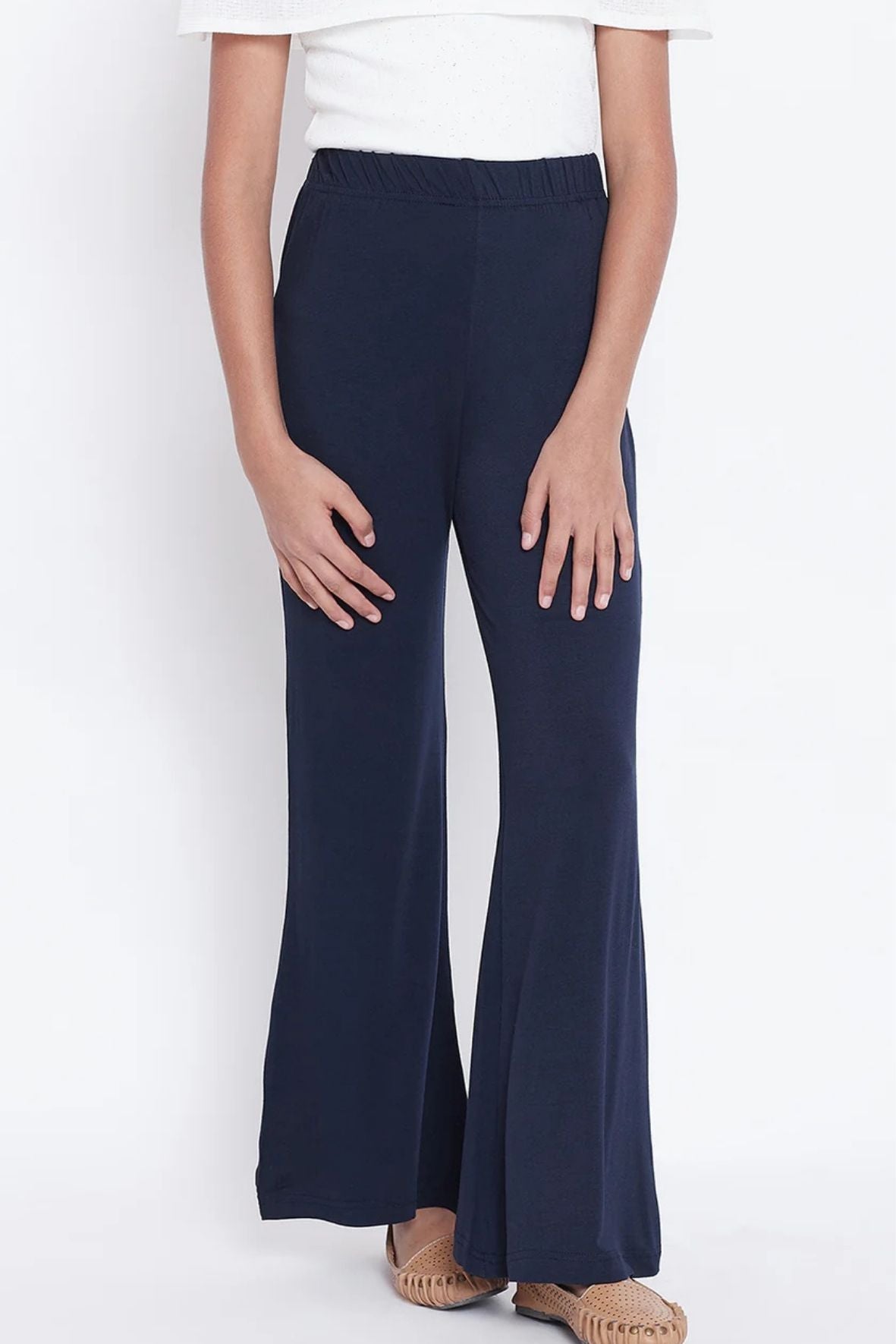 Navy Blue Viscose Palazzo