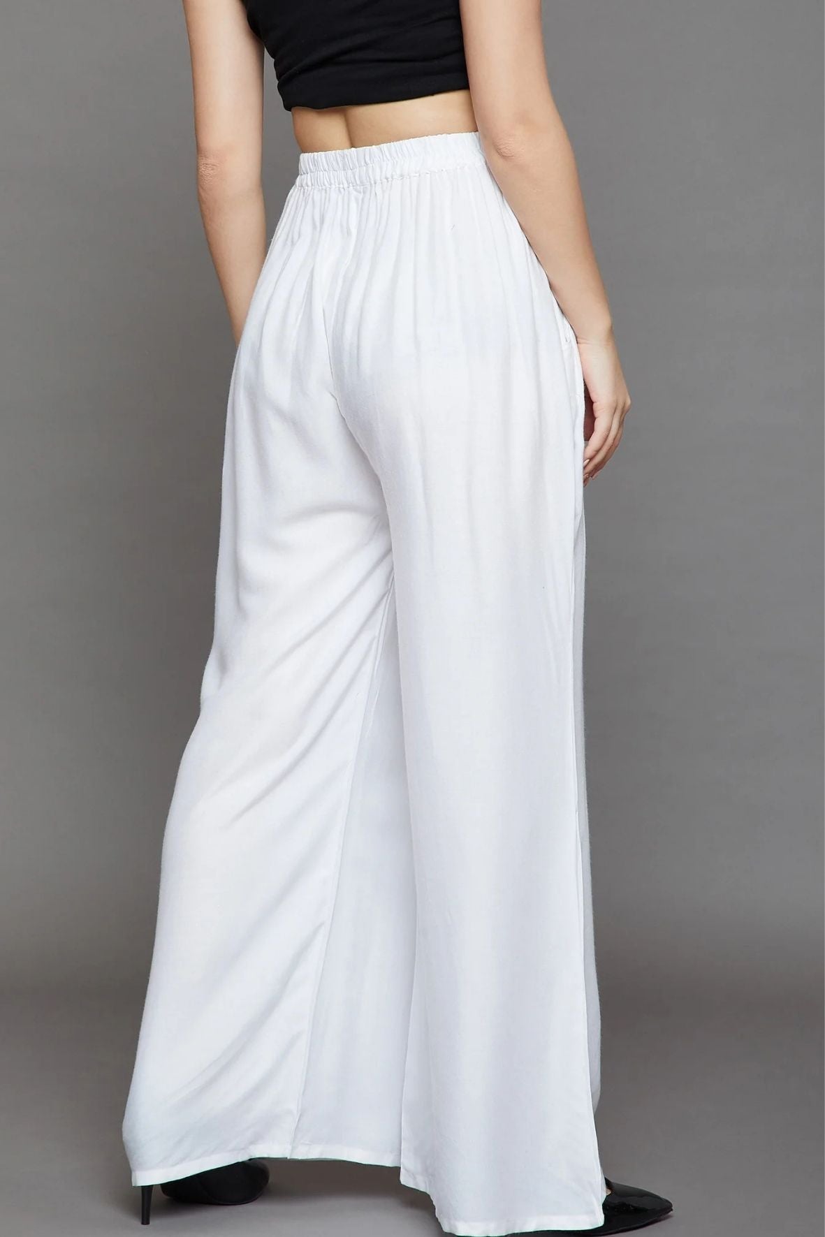White Plain Rayon Palazzo