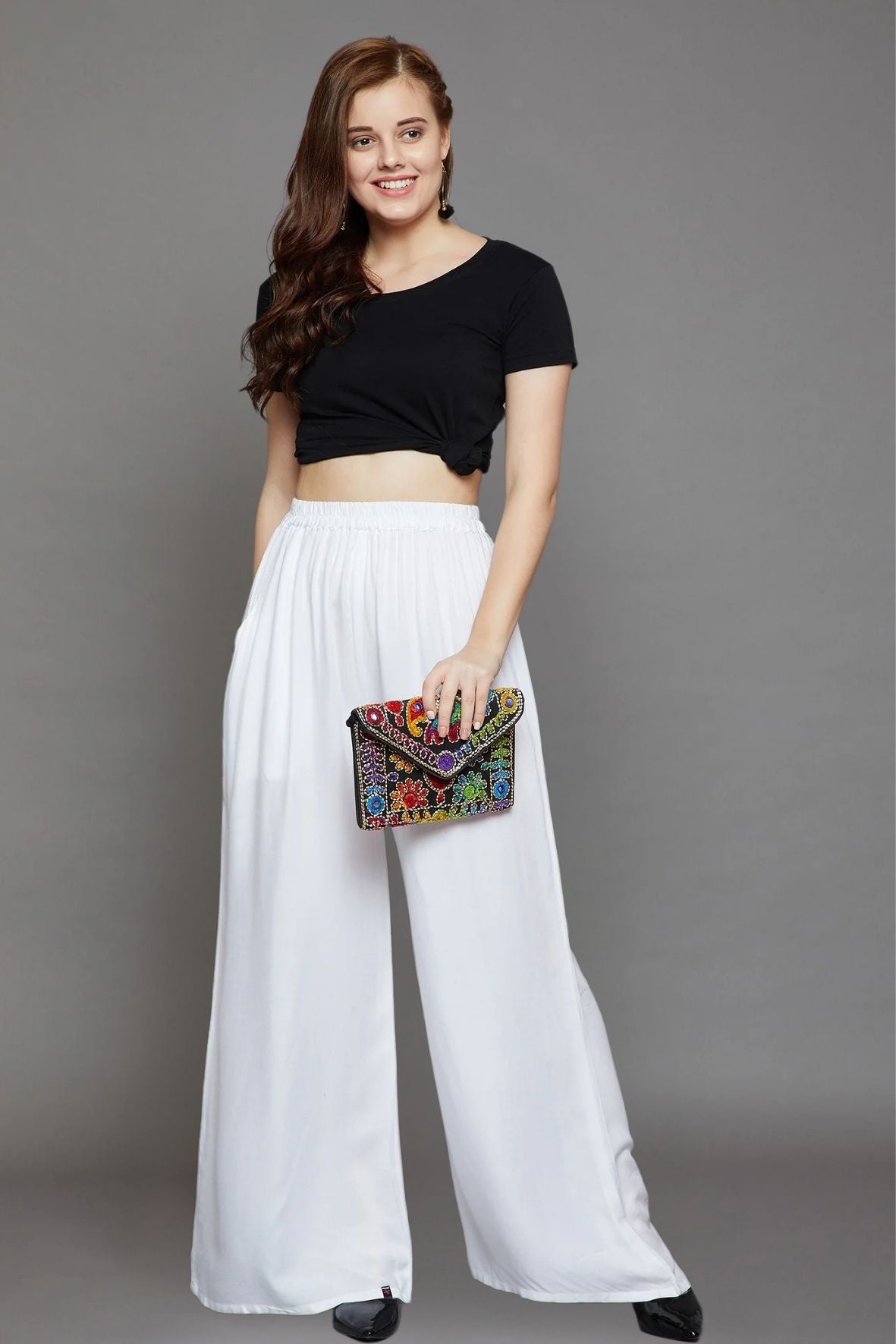 White Plain Rayon Palazzo