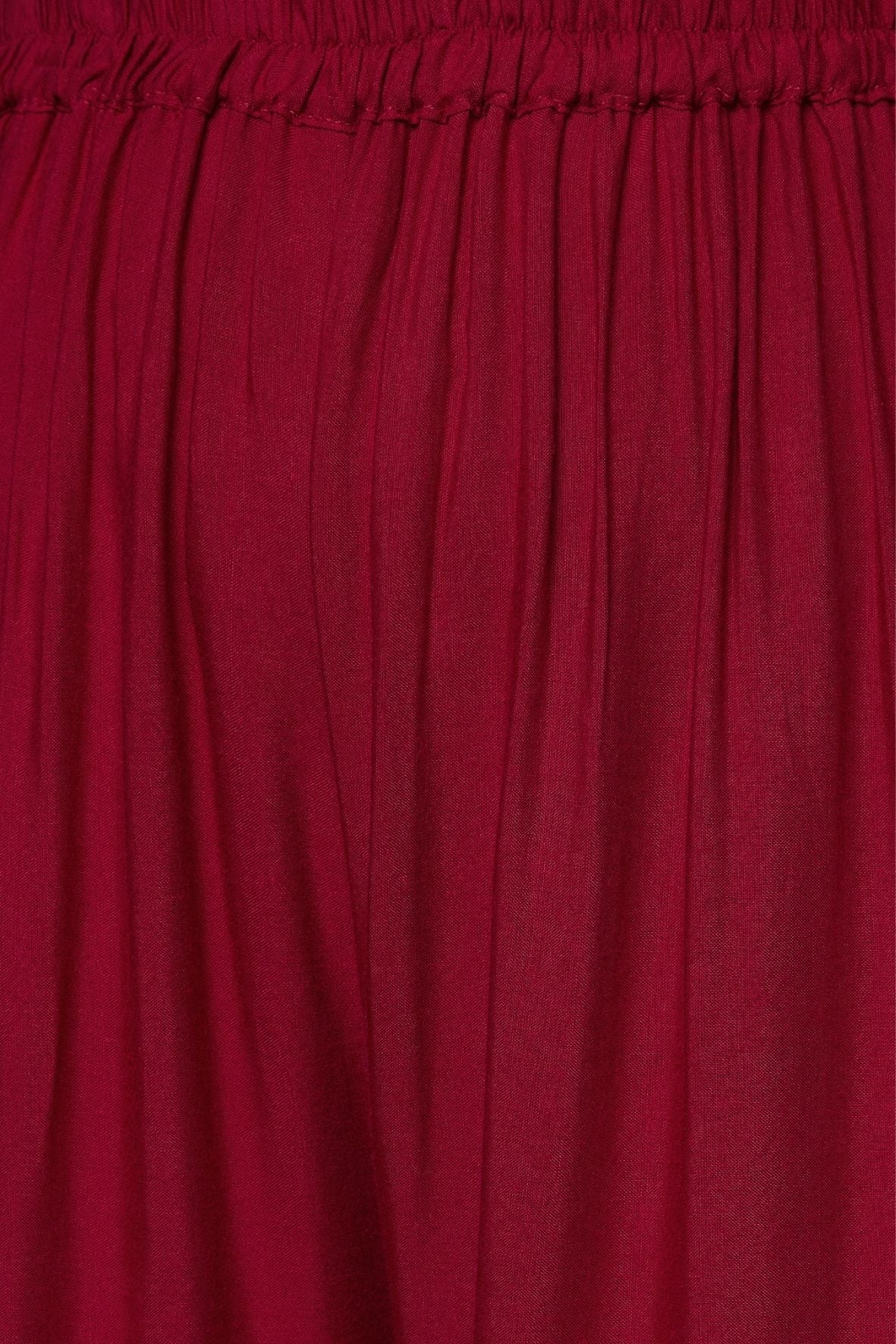 Maroon Plain Rayon Palazzo