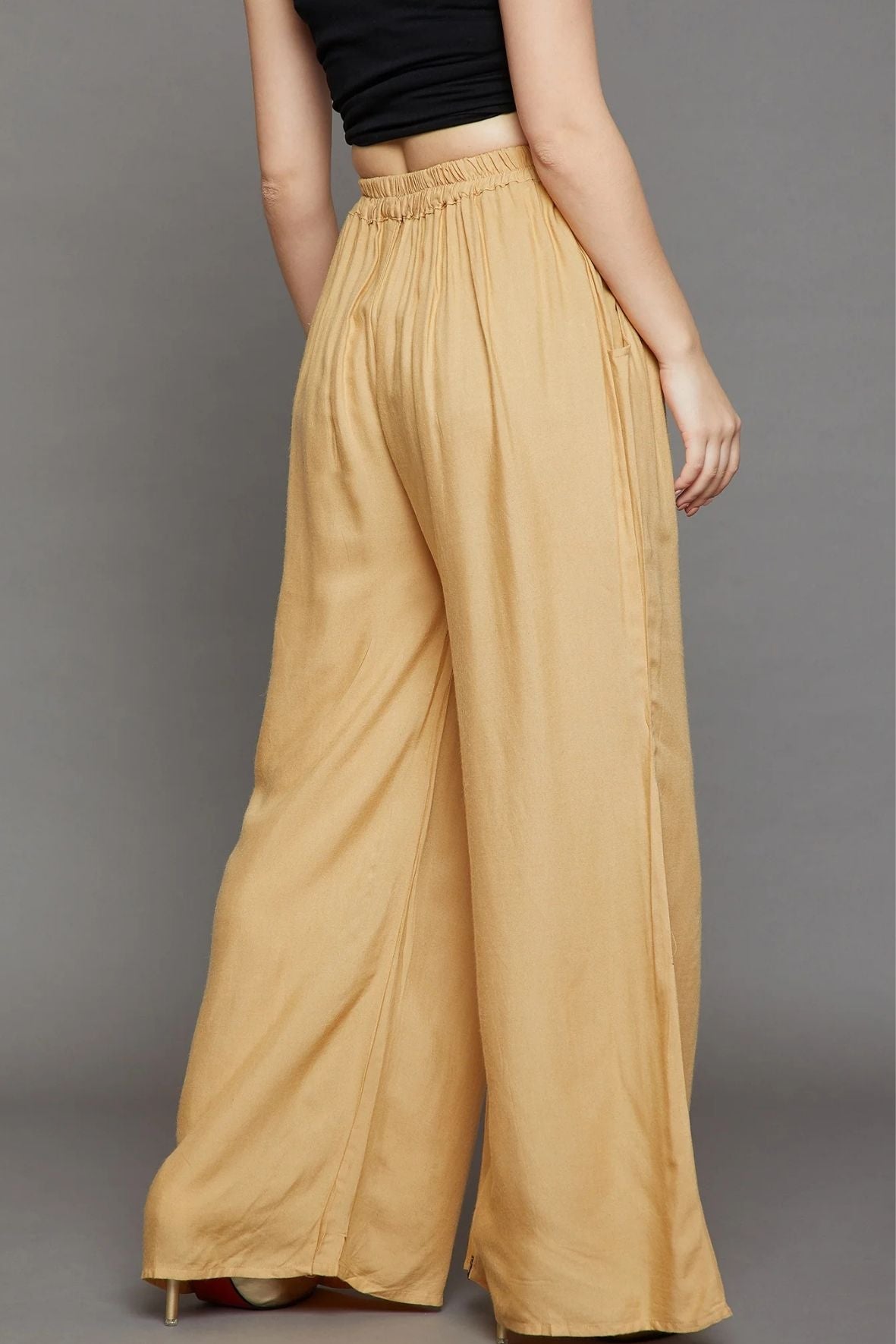 Skin Plain Rayon Palazzo