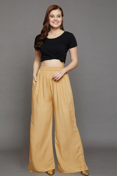 Skin Plain Rayon Palazzo