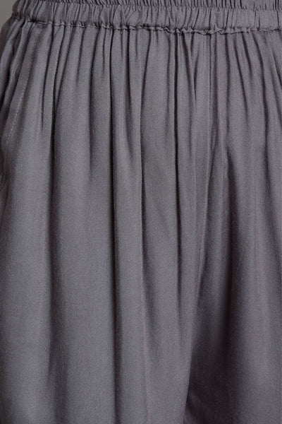 Grey Plain Rayon Palazzo