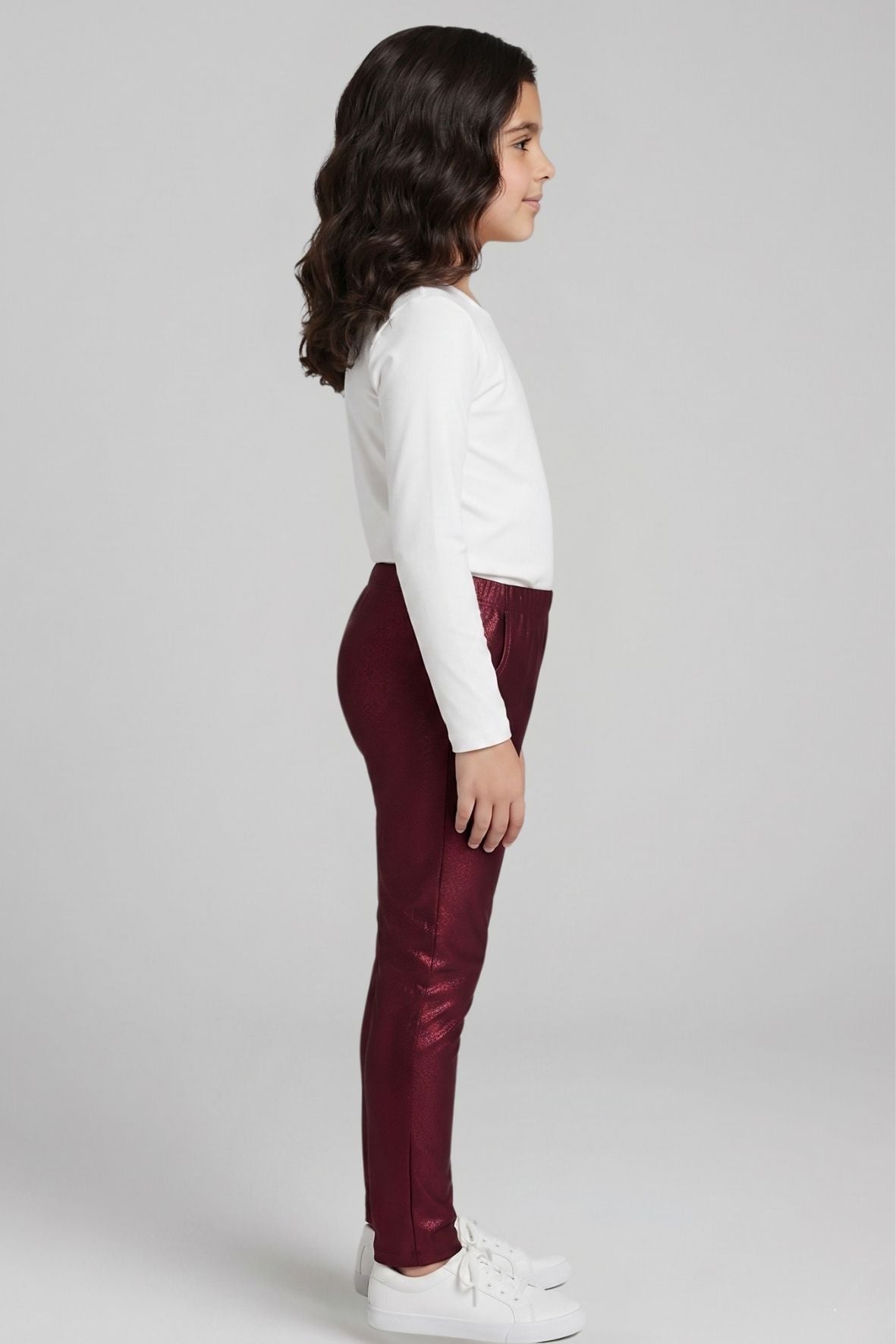Red Metallic Leggings