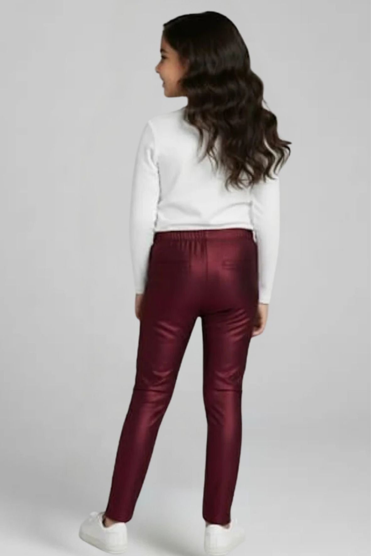 Red Metallic Leggings