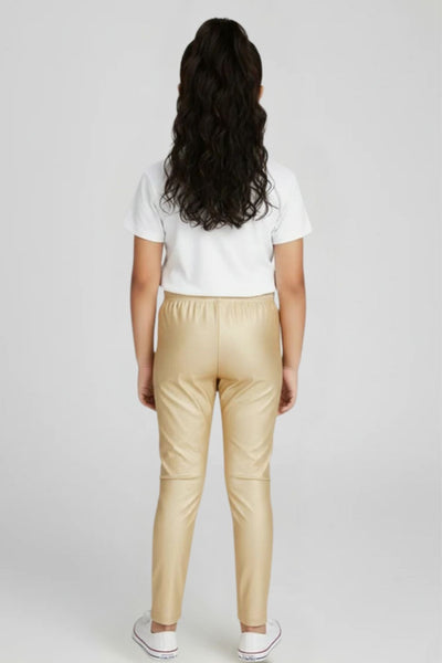 Gold Metallic Leggings
