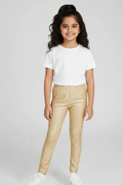 Gold Metallic Leggings