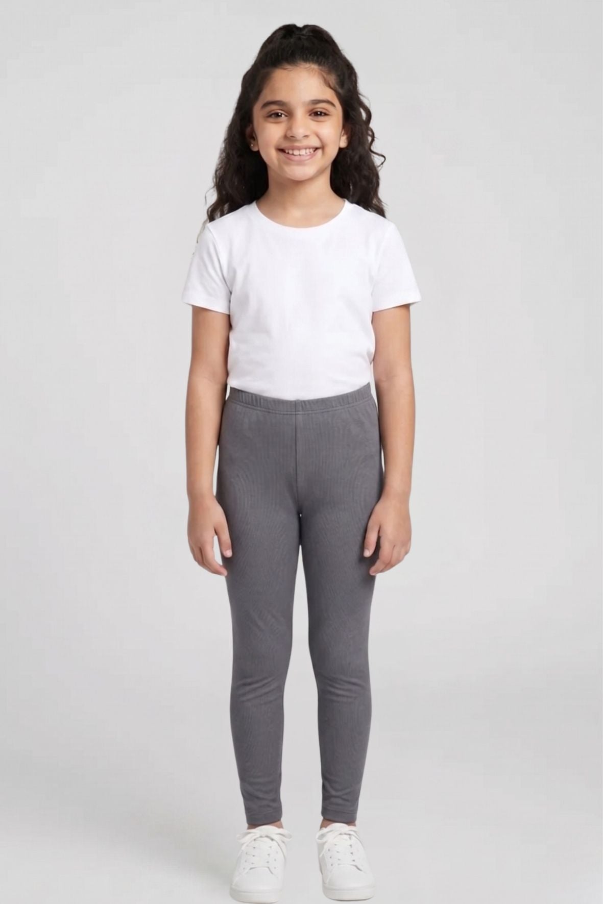 Grey Metallic Leggings