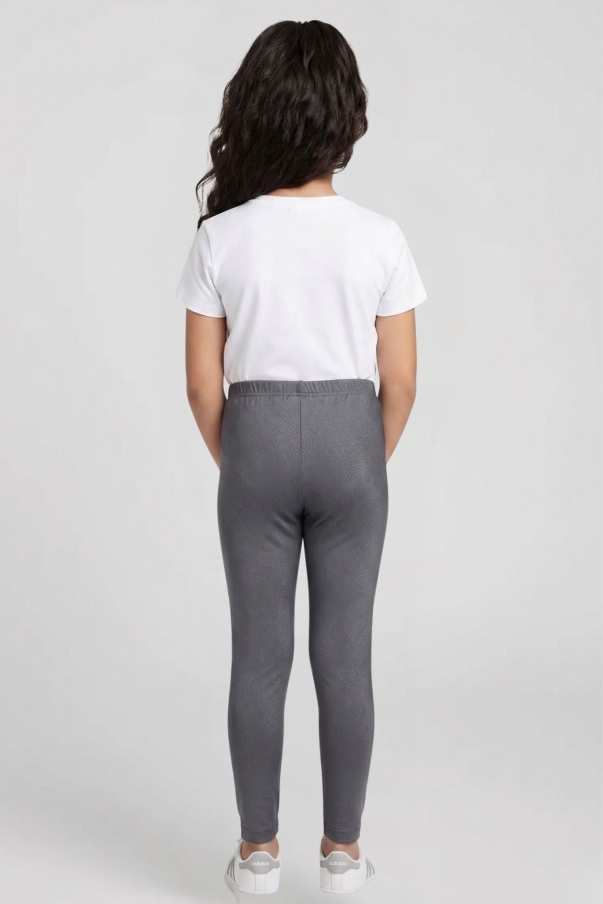 Grey Metallic Leggings