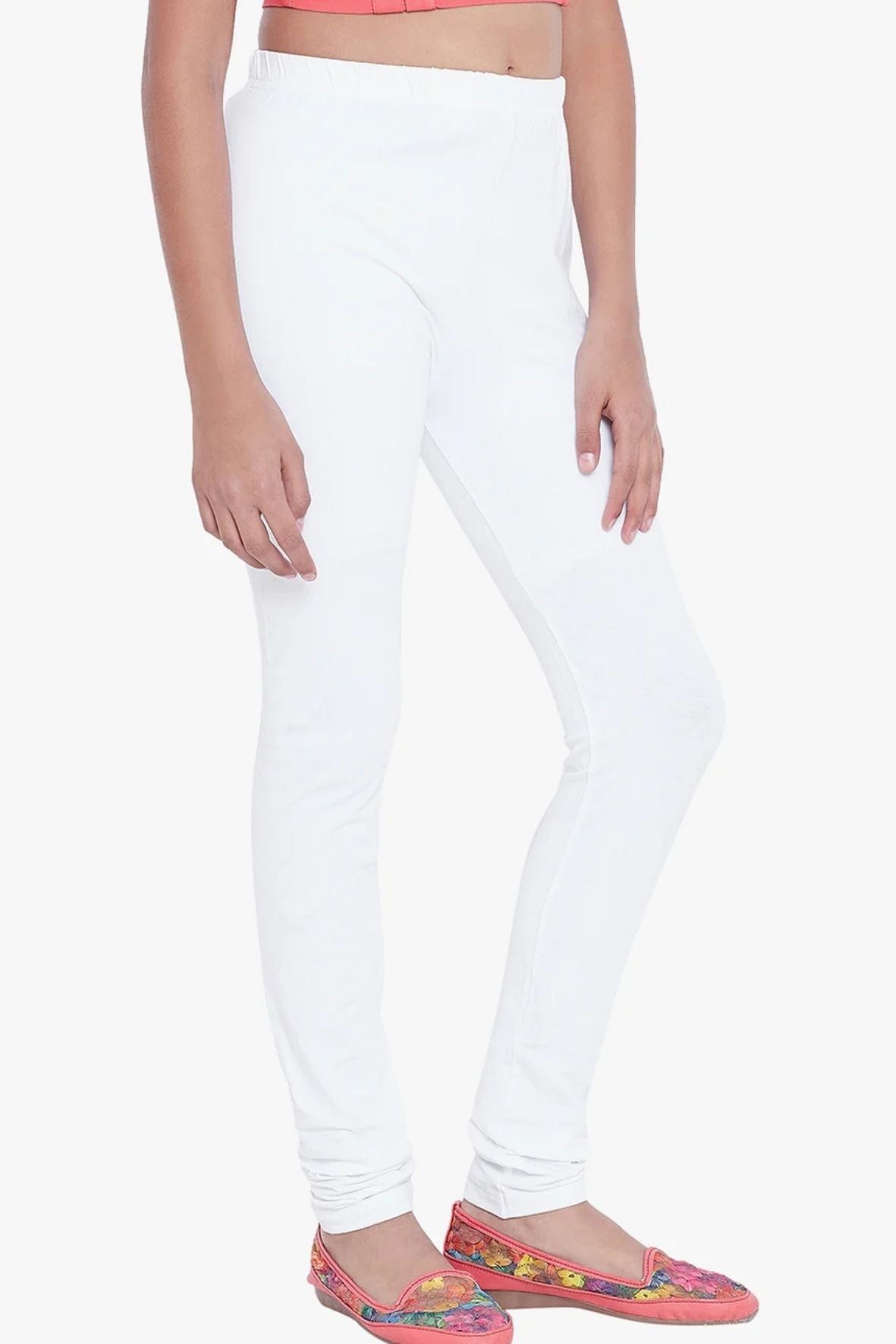 White Colour Leggings