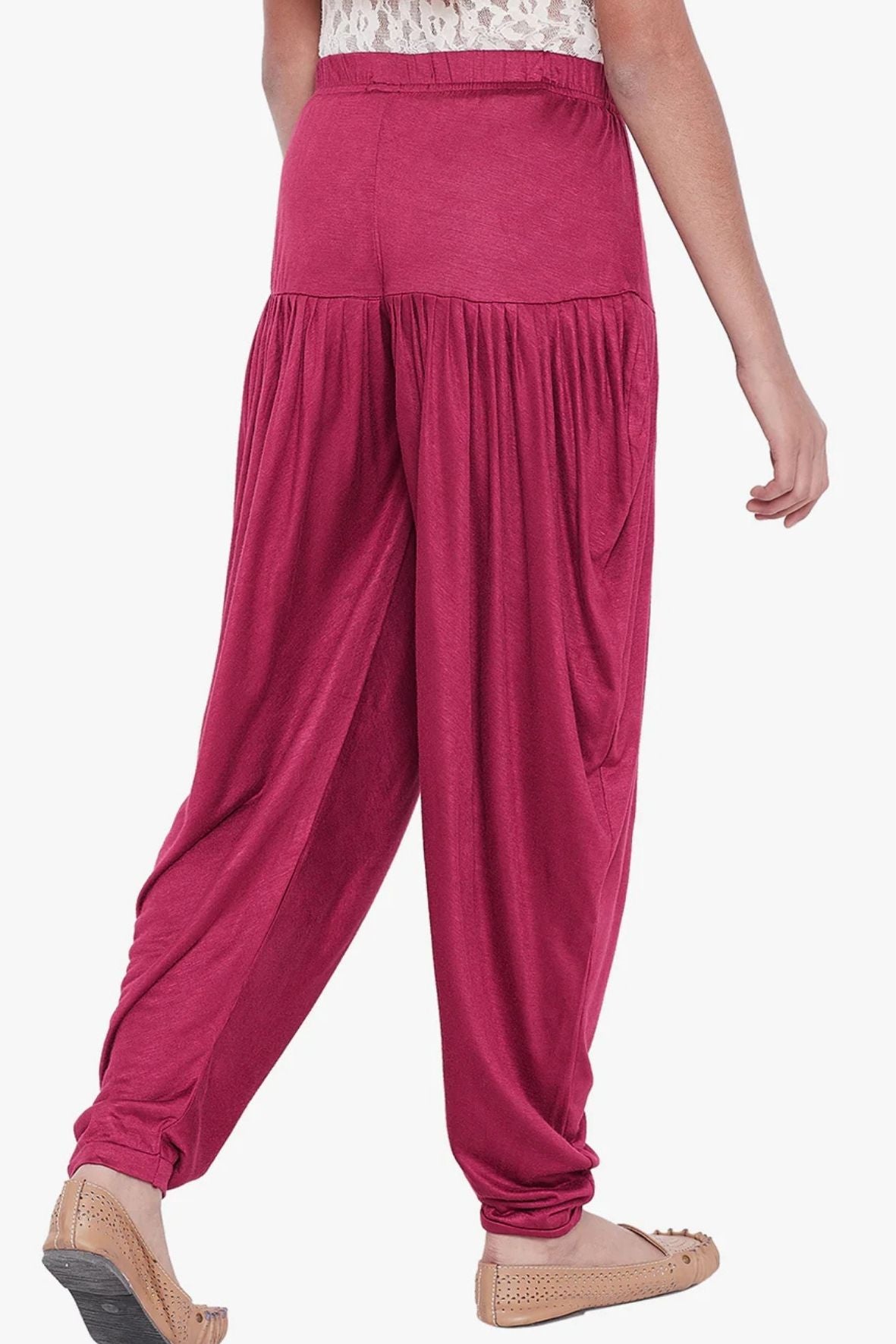 Maroon Viscose Dhoti Pants