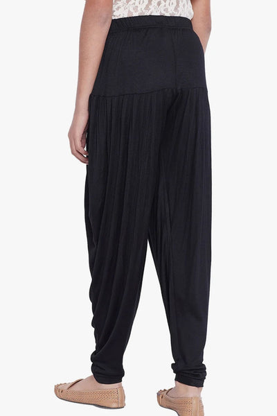 Black Viscose Dhoti Pants