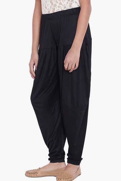 Black Viscose Dhoti Pants