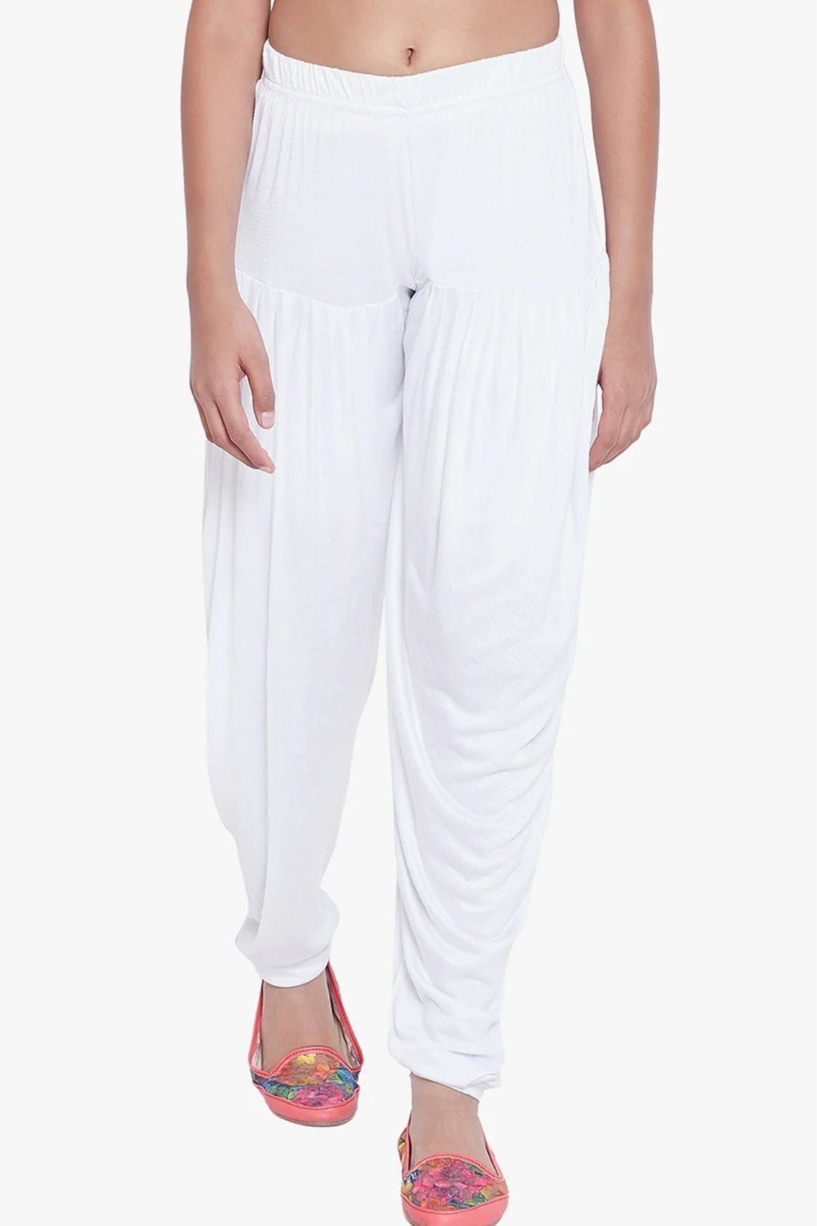White Viscose Dhoti Pants