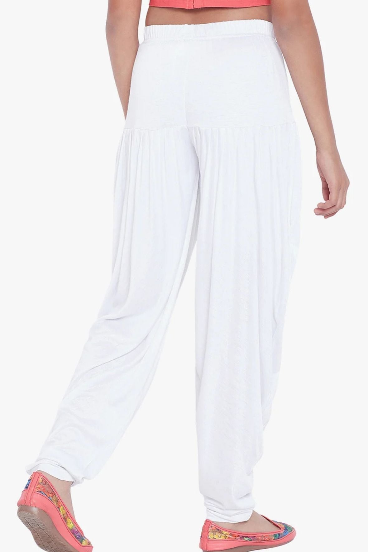 White Viscose Dhoti Pants
