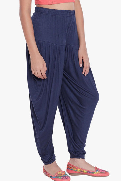 Navy Blue Viscose Dhoti Pants