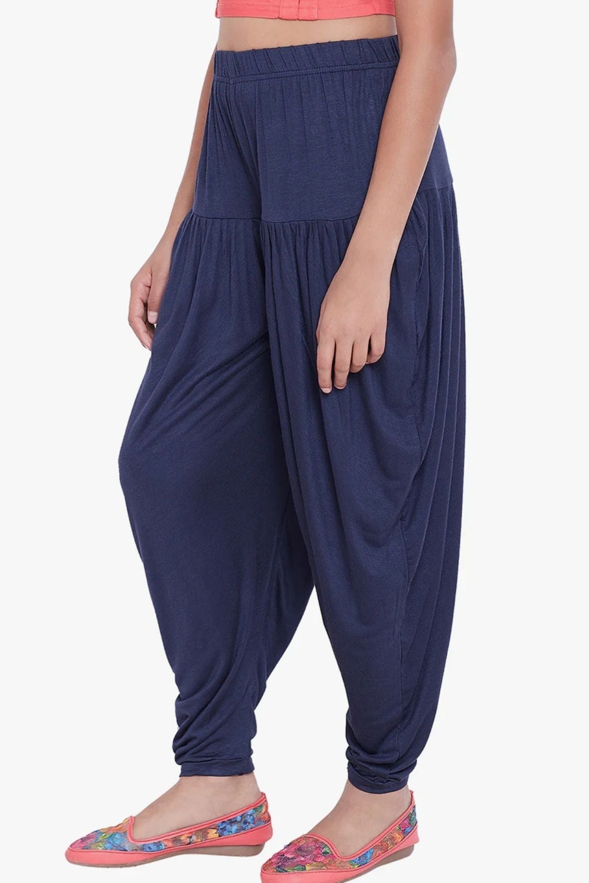 Navy Blue Viscose Dhoti Pants
