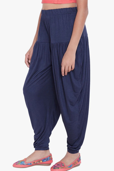 Navy Blue Viscose Dhoti Pants