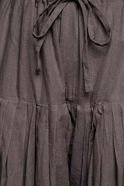 Dark Grey Cotton Plain  Patiala with Dupatta