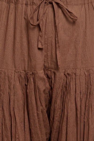 Brown Cotton Plain Patiala with Dupatta