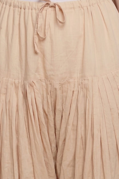 Desert Sand Plain Cotton Patiala with Dupatta