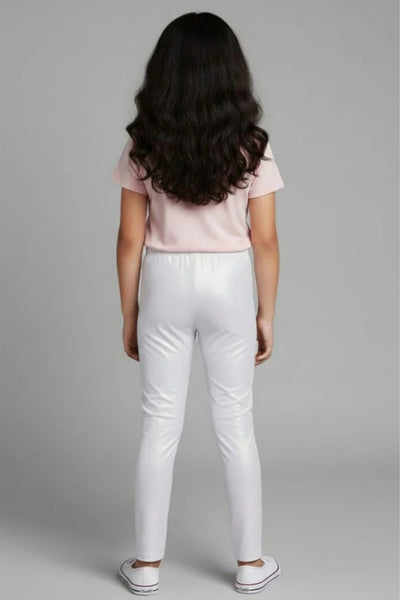 White Shimmer Leggings