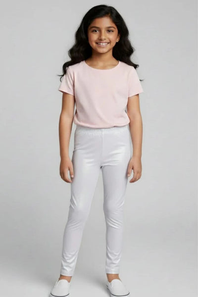 White Shimmer Leggings