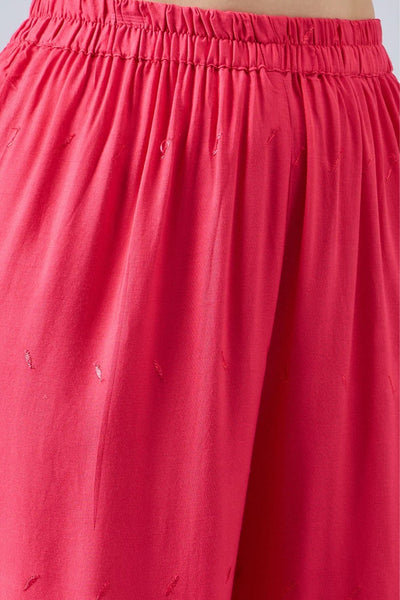 Peach Chikankari Palazzo