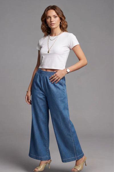 Stone Denim Palazzo