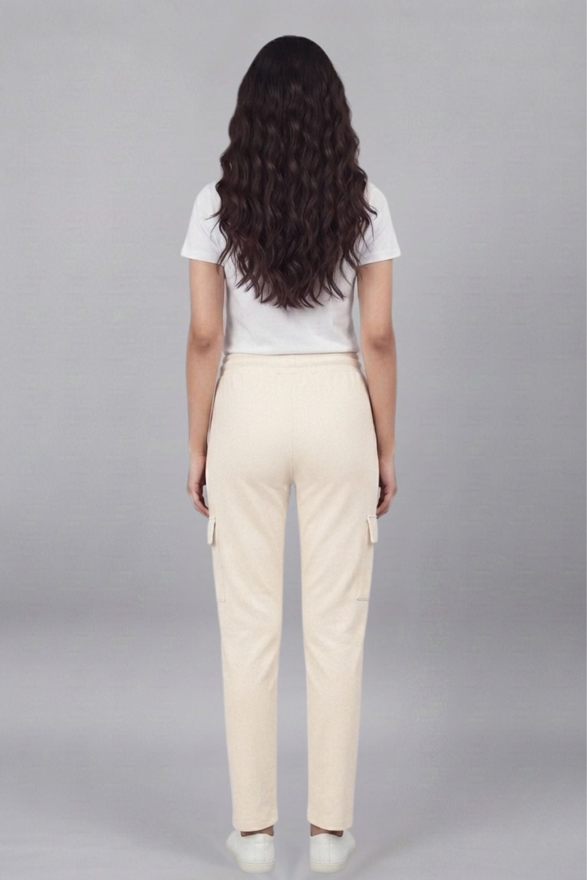 Women’s Cream Cargo Pants