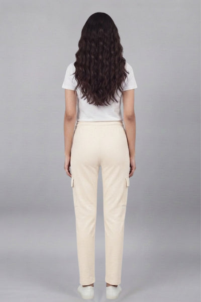 Women’s Cream Cargo Pants