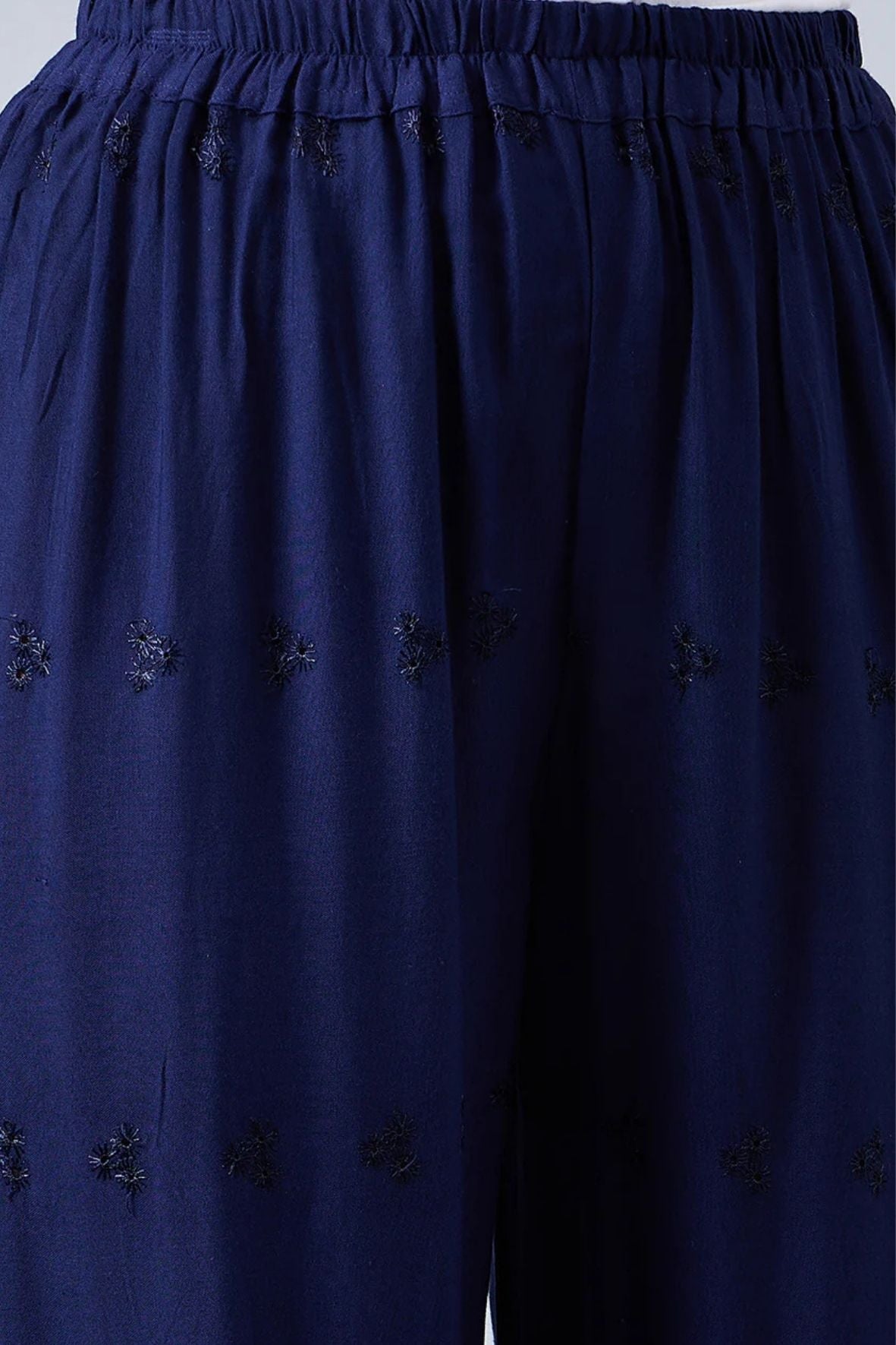 Navy Blue Chikankari Palazzo