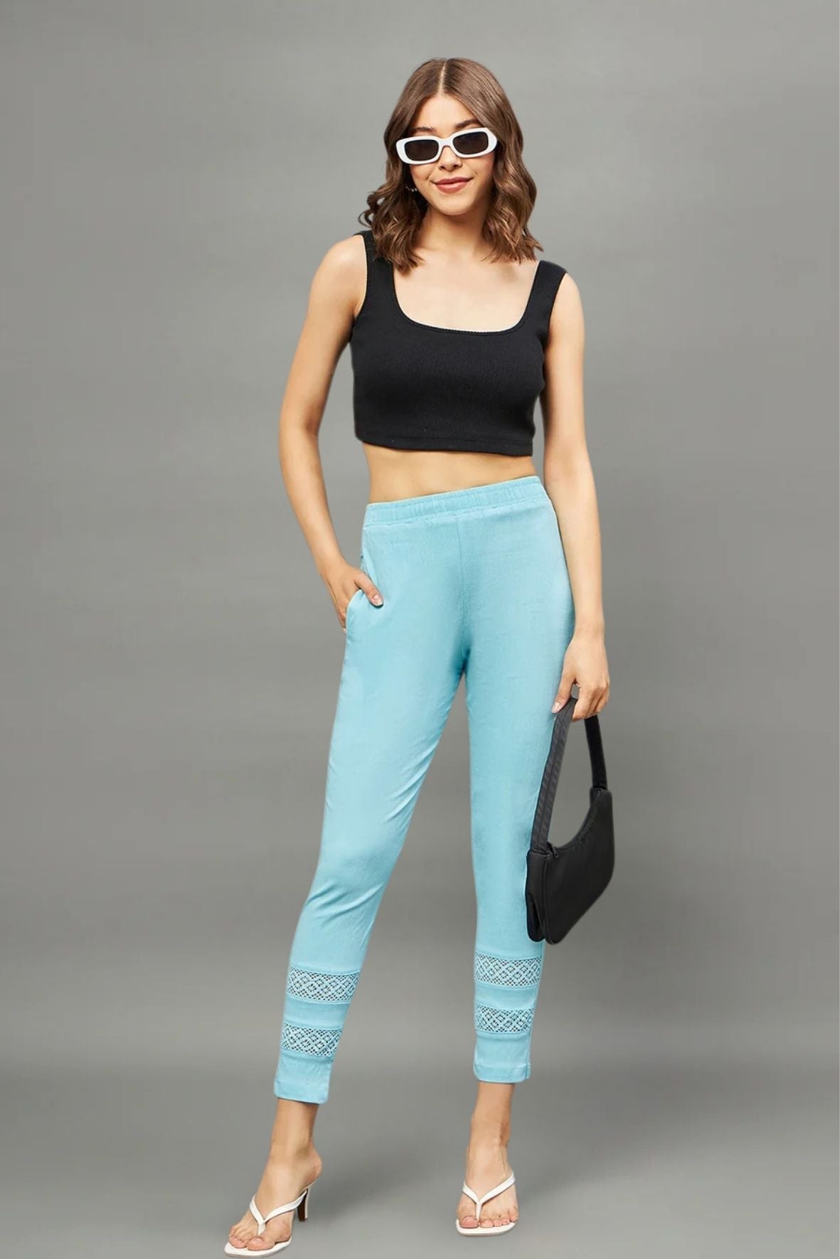 Sky Blue Double Lace Pant