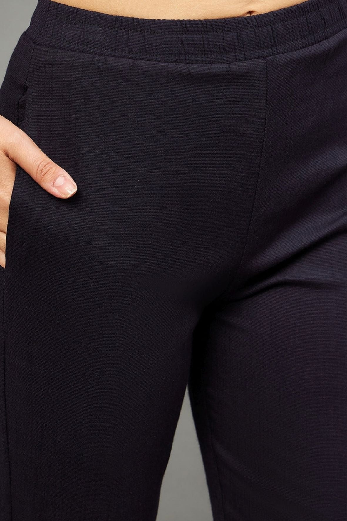 Navy Blue Double Lace Pants