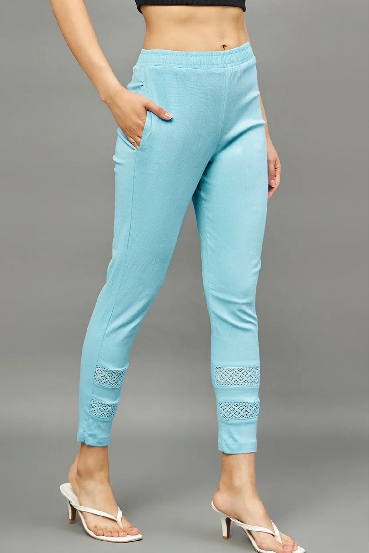 Sky Blue Double Lace Pant