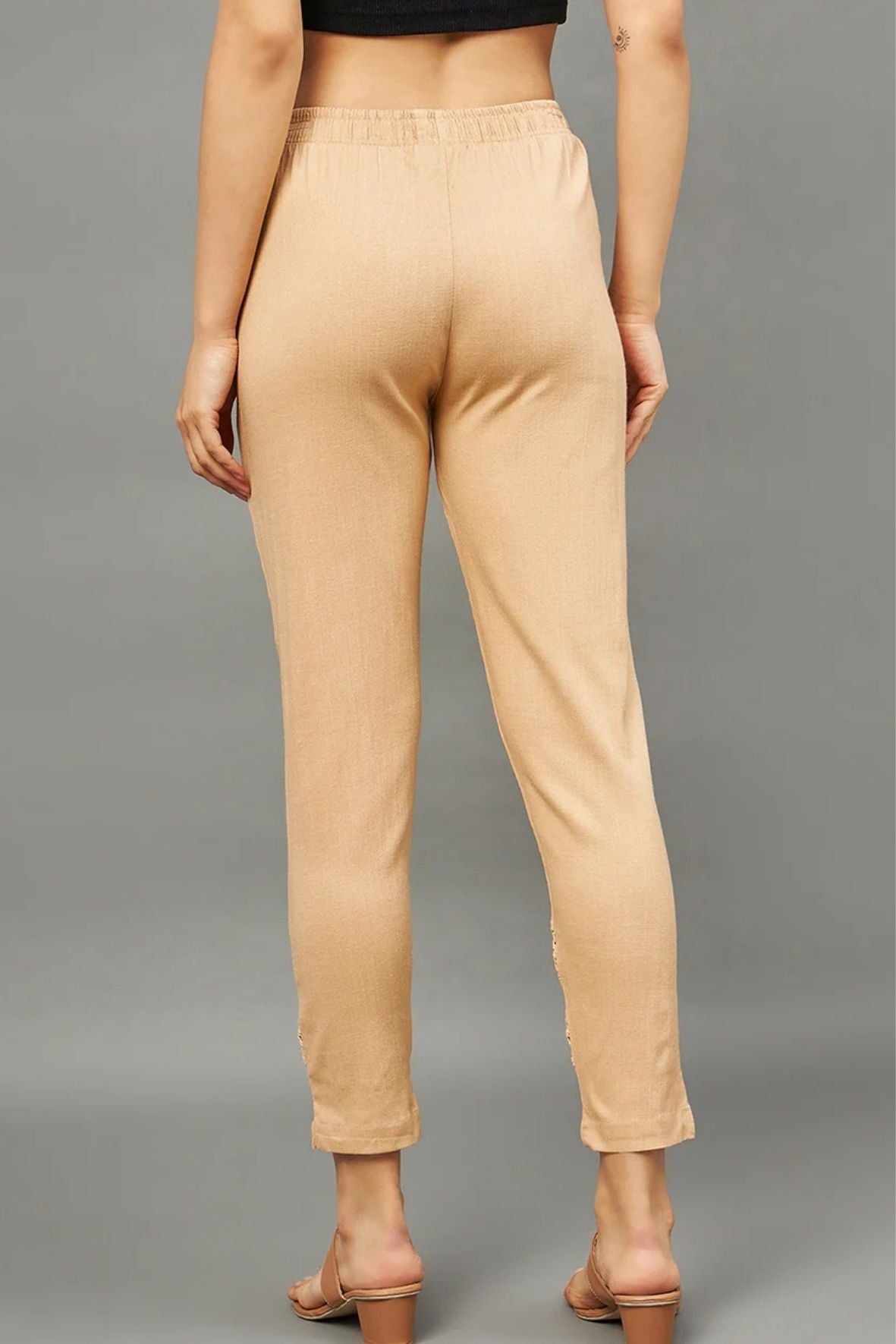 Beige Double Lace Pants