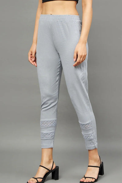 Light Grey Double Lace Pants