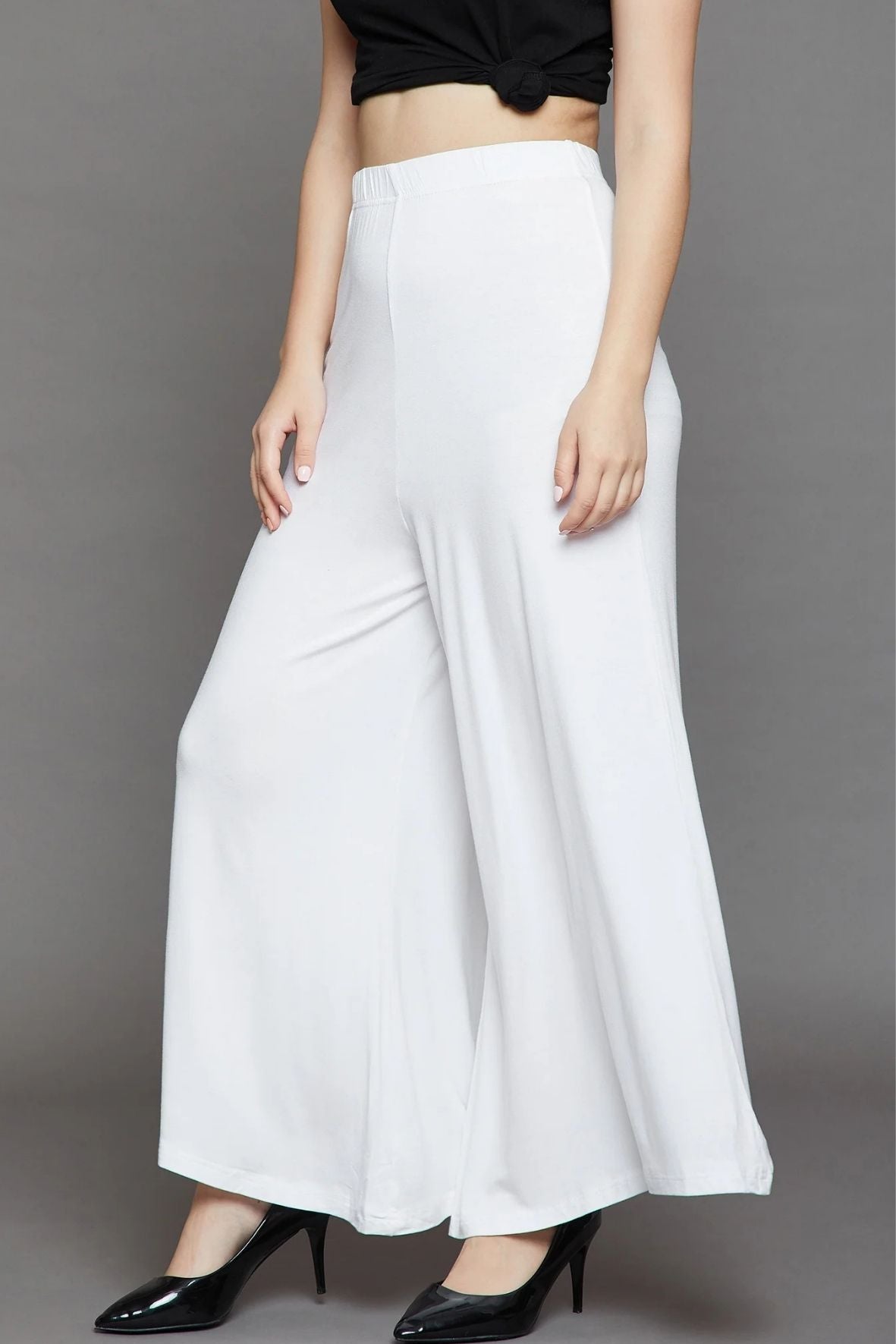 White Plain Viscose Palazzo