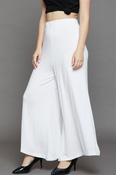 White Plain Viscose Palazzo