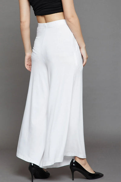White Plain Viscose Palazzo