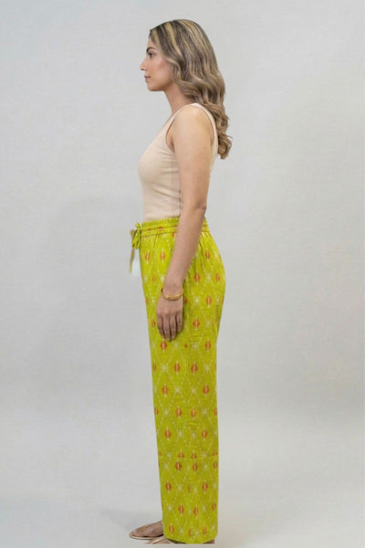 Lime Ikat  Printed Palazzo