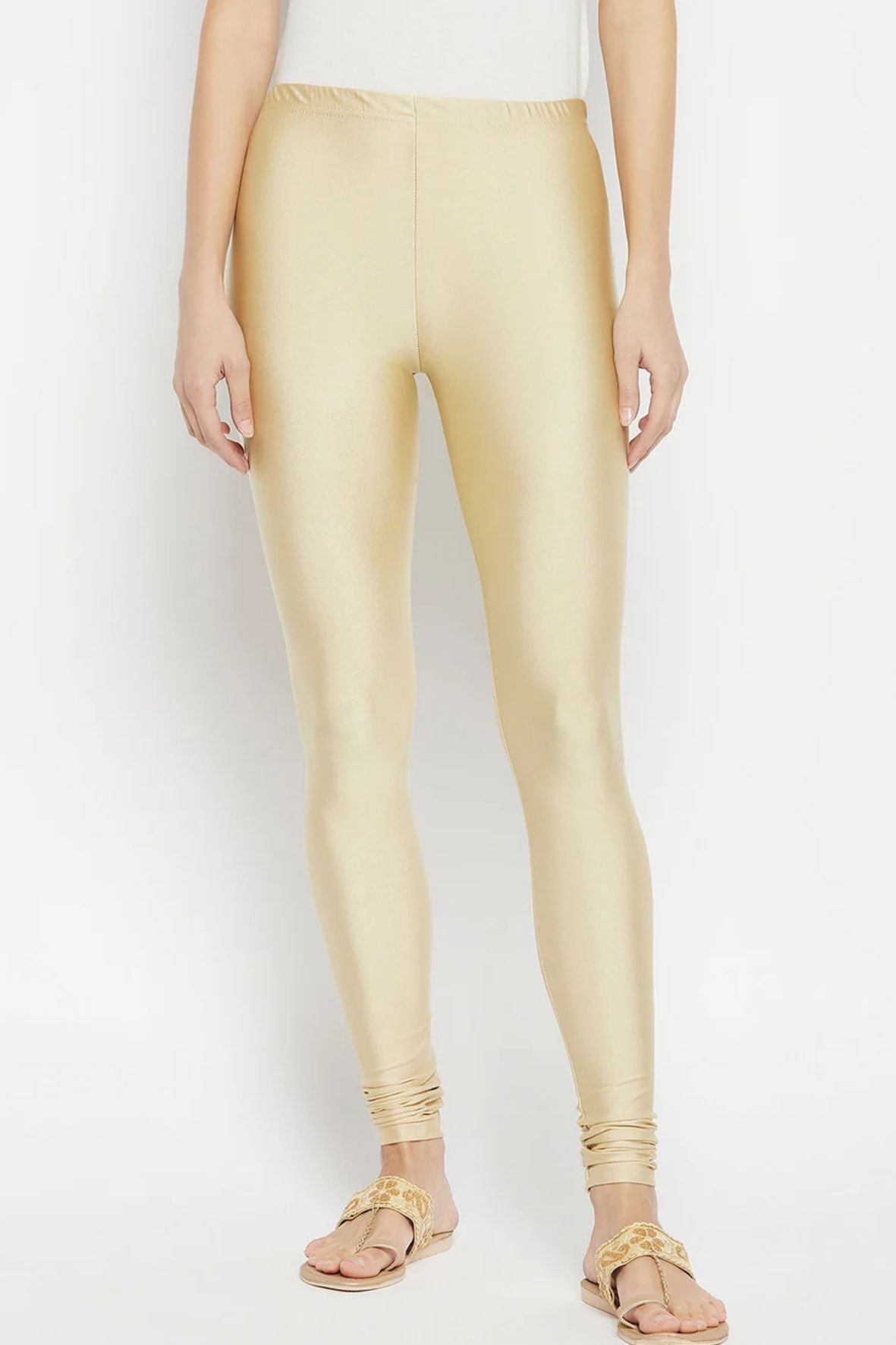 Fawn Metallic Leggings - Chudi Length