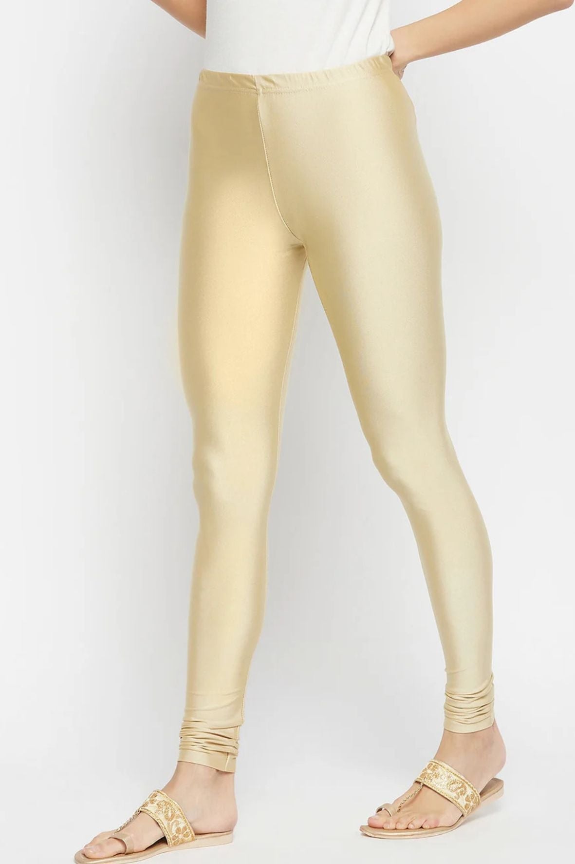 Fawn Metallic Leggings - Chudi Length
