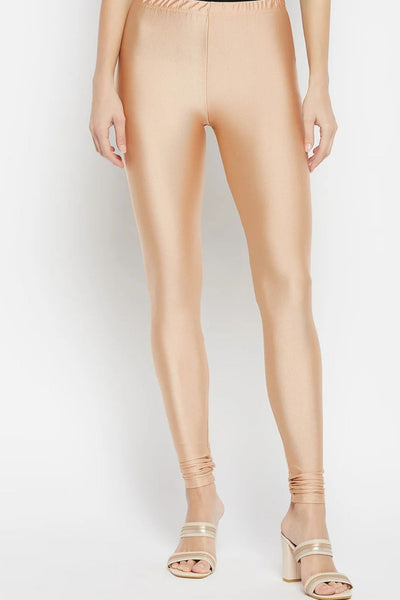 Gold Metallic Leggings - Chudi Length