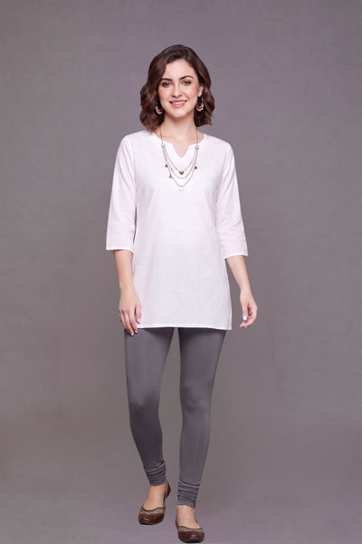 Grey Viscose Chudidar Leggings