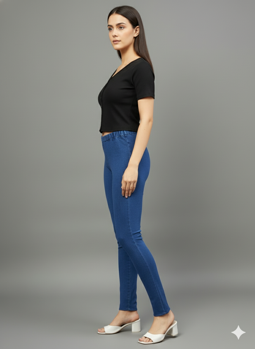 Black Imported Scorpion Lycra Stretchable Women’s Croptop