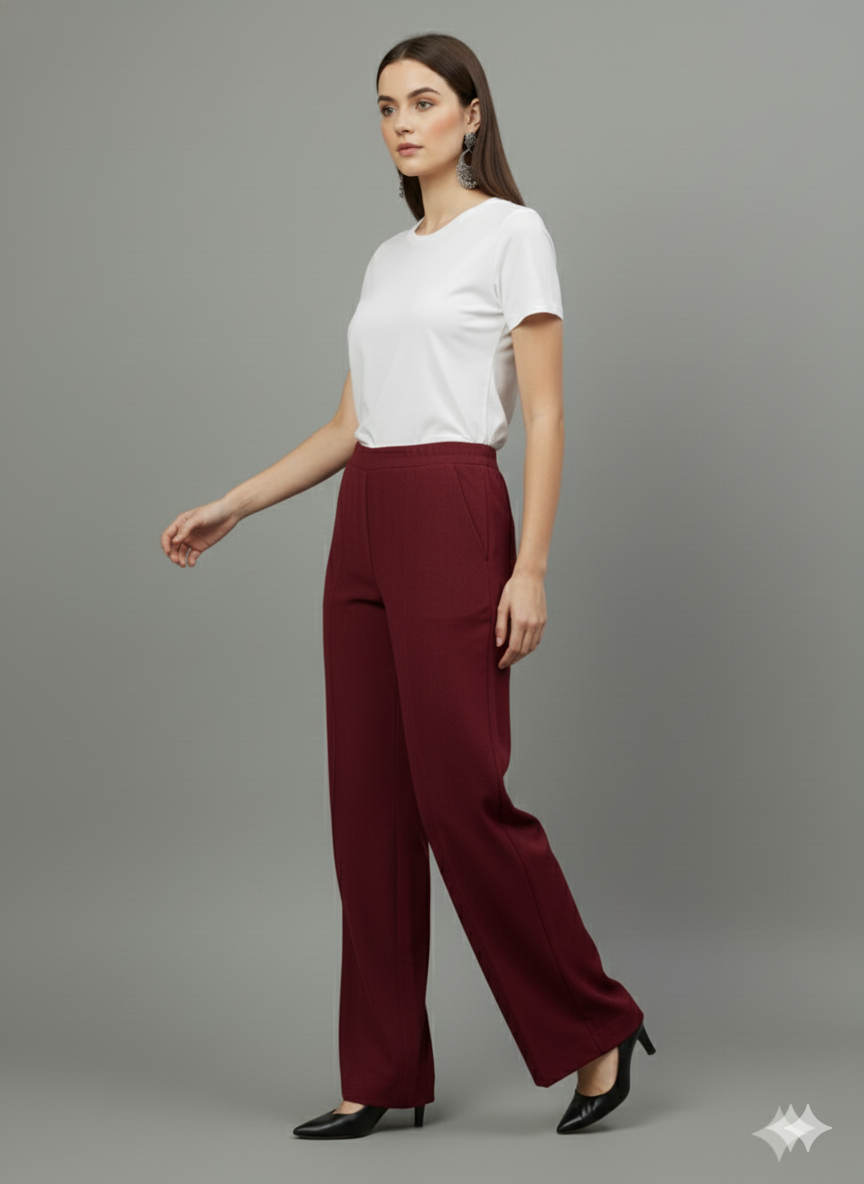 Maroon Women’s Ease-In Trousers