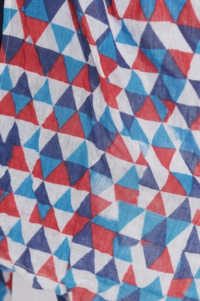 Geometric Pattern Printed Cotton Patiala with Dupatta